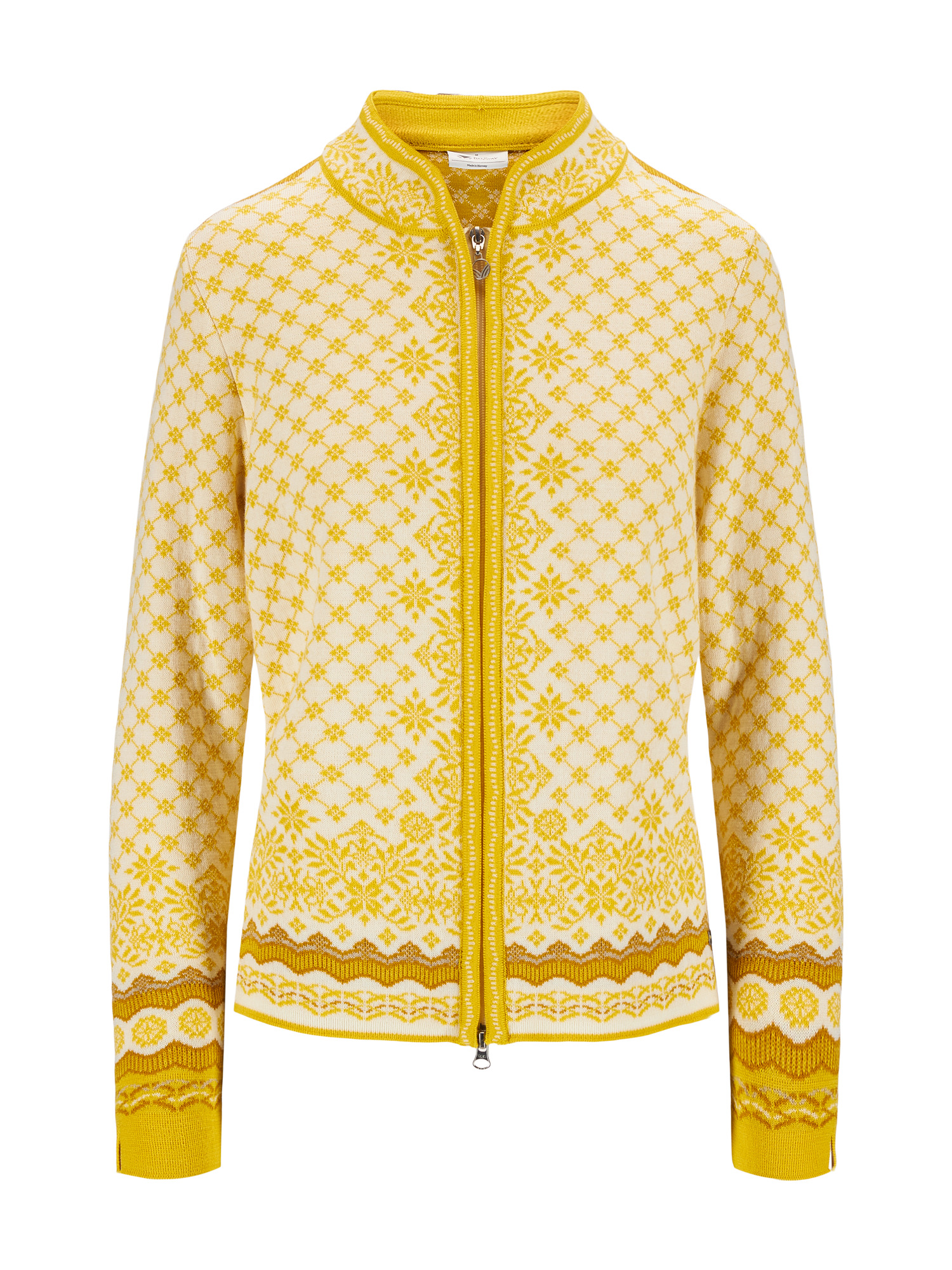 Solfrid ulljakke - merino	 Gul