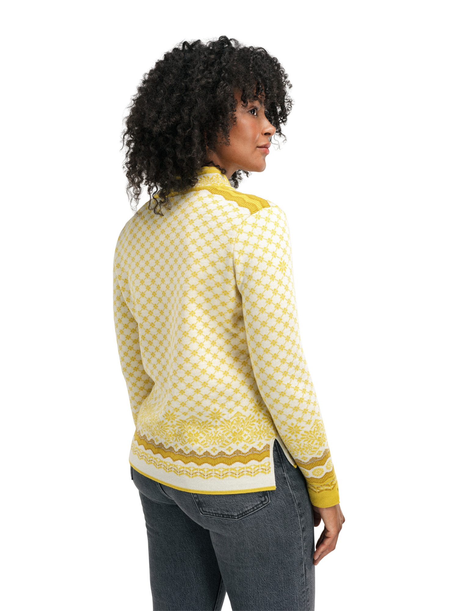 Solfrid ulljakke - merino	 Gul