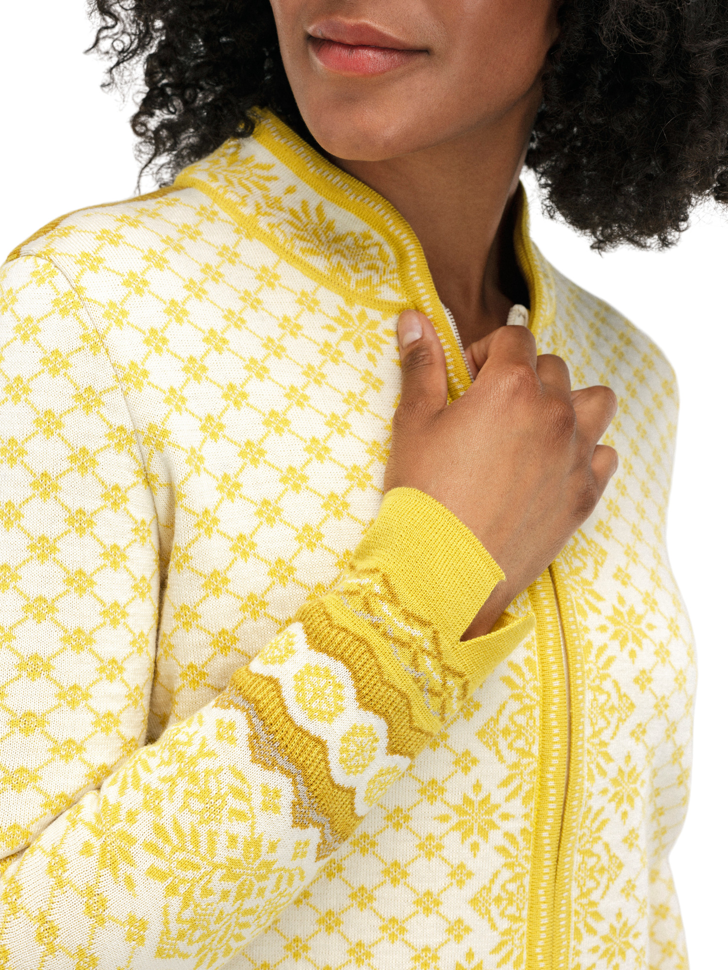 Solfrid ulljakke - merino	 Gul