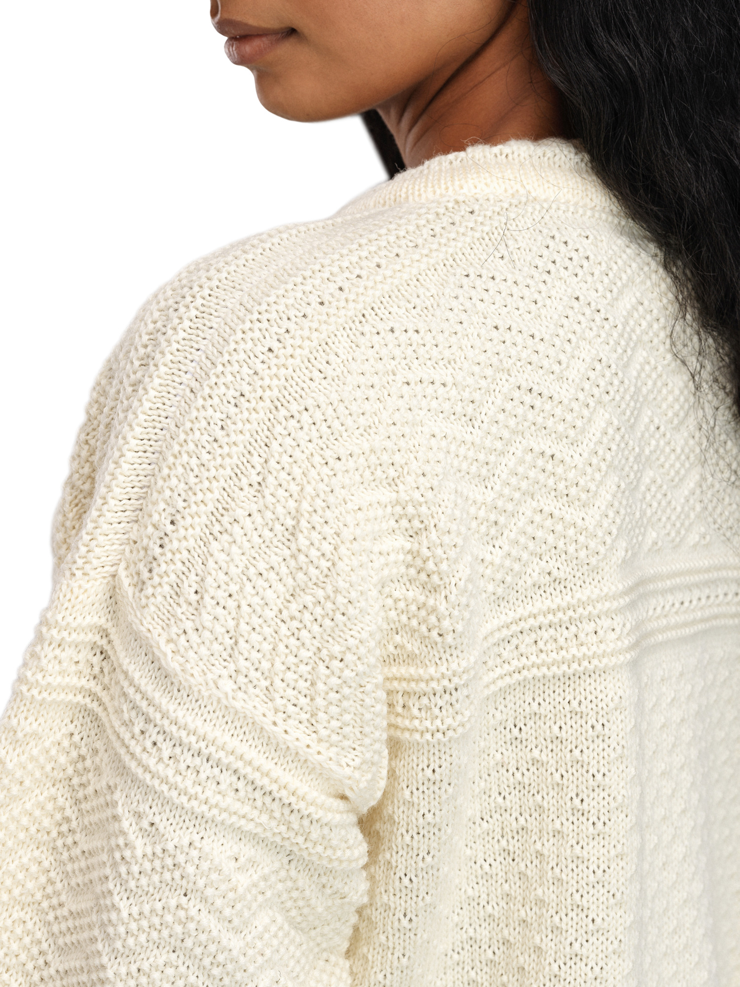 Lusa ullcardigan - norsk ull Offwhite