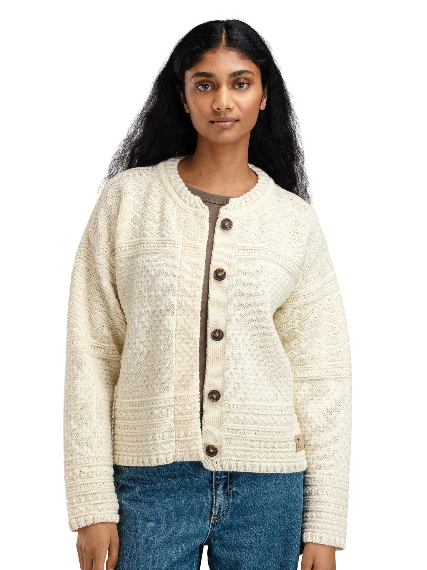 Lusa ullcardigan - norsk ull Offwhite