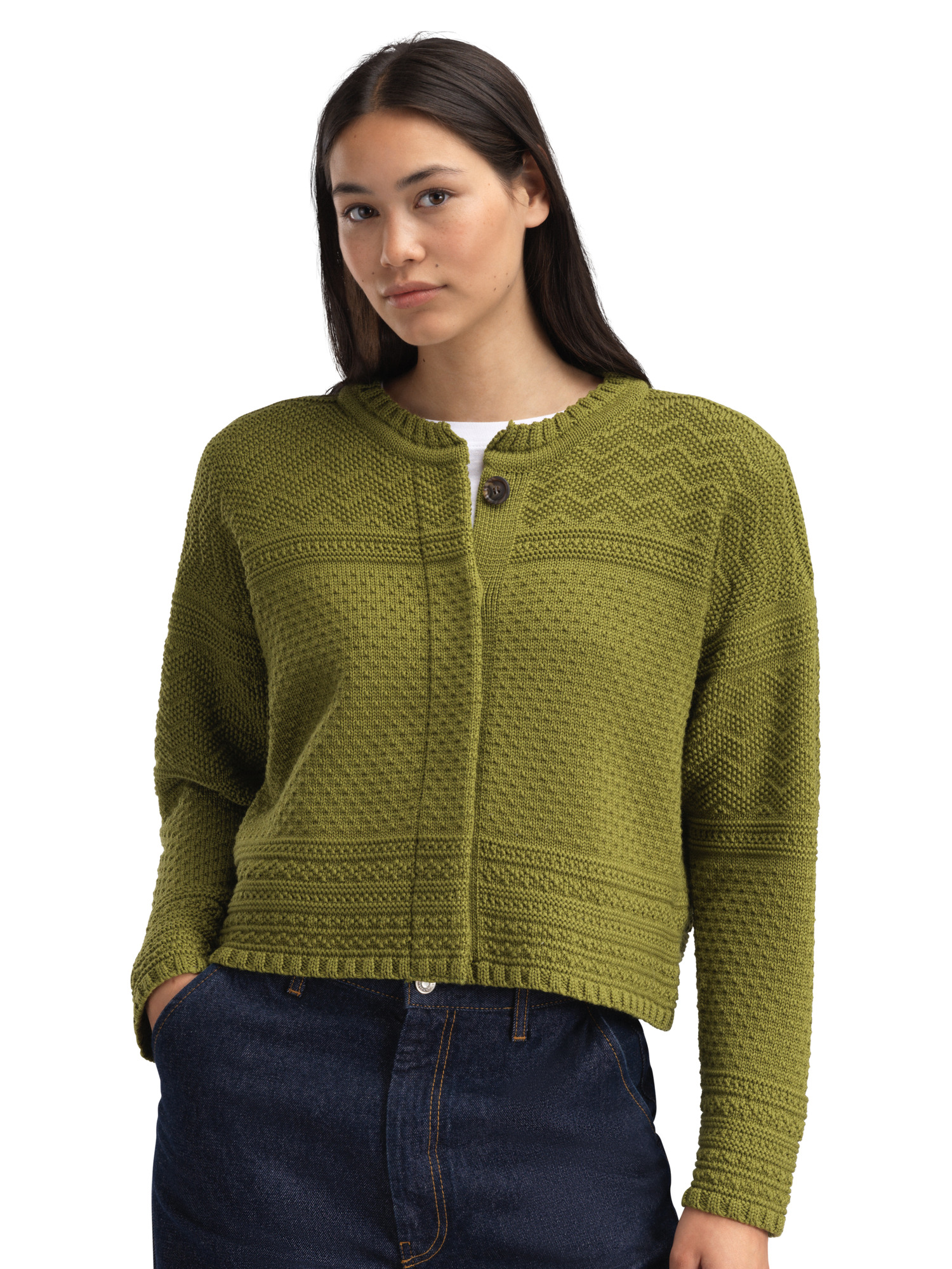 Lusa ullcardigan - norsk ull Grønn