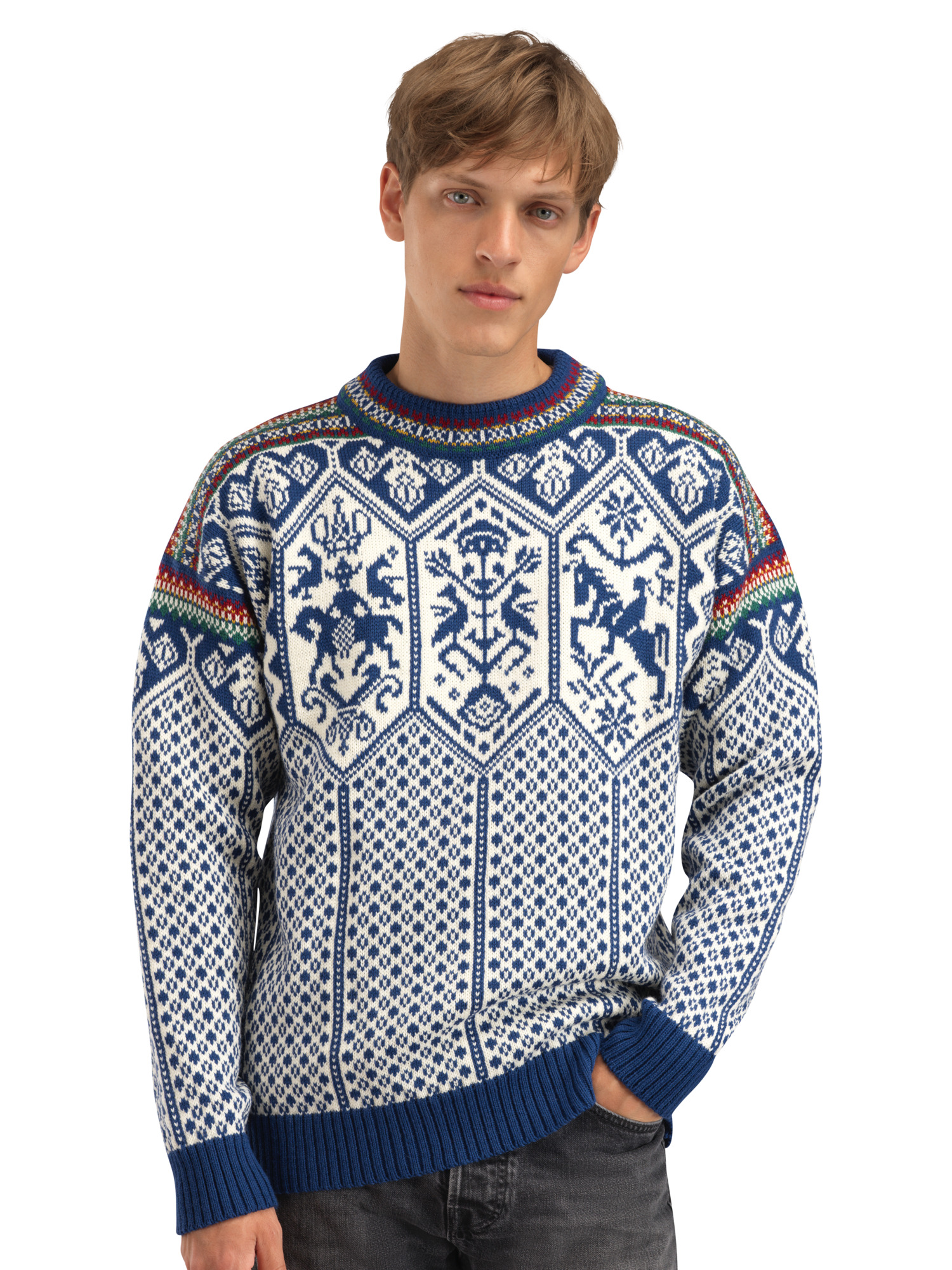 1994 Lillehammer unisex ullgenser Blå