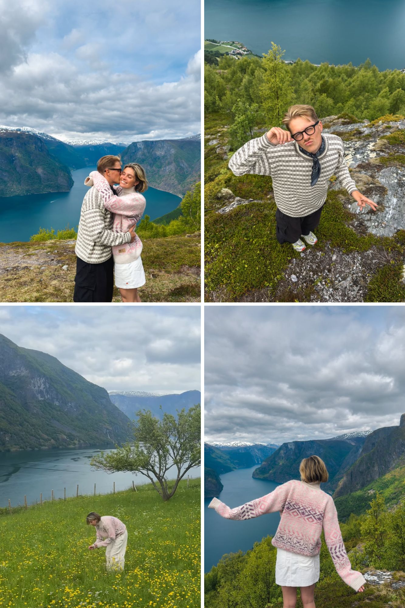 Sommer med Highland og Skipsleia genser og Elias og Kajsa i norsk natur