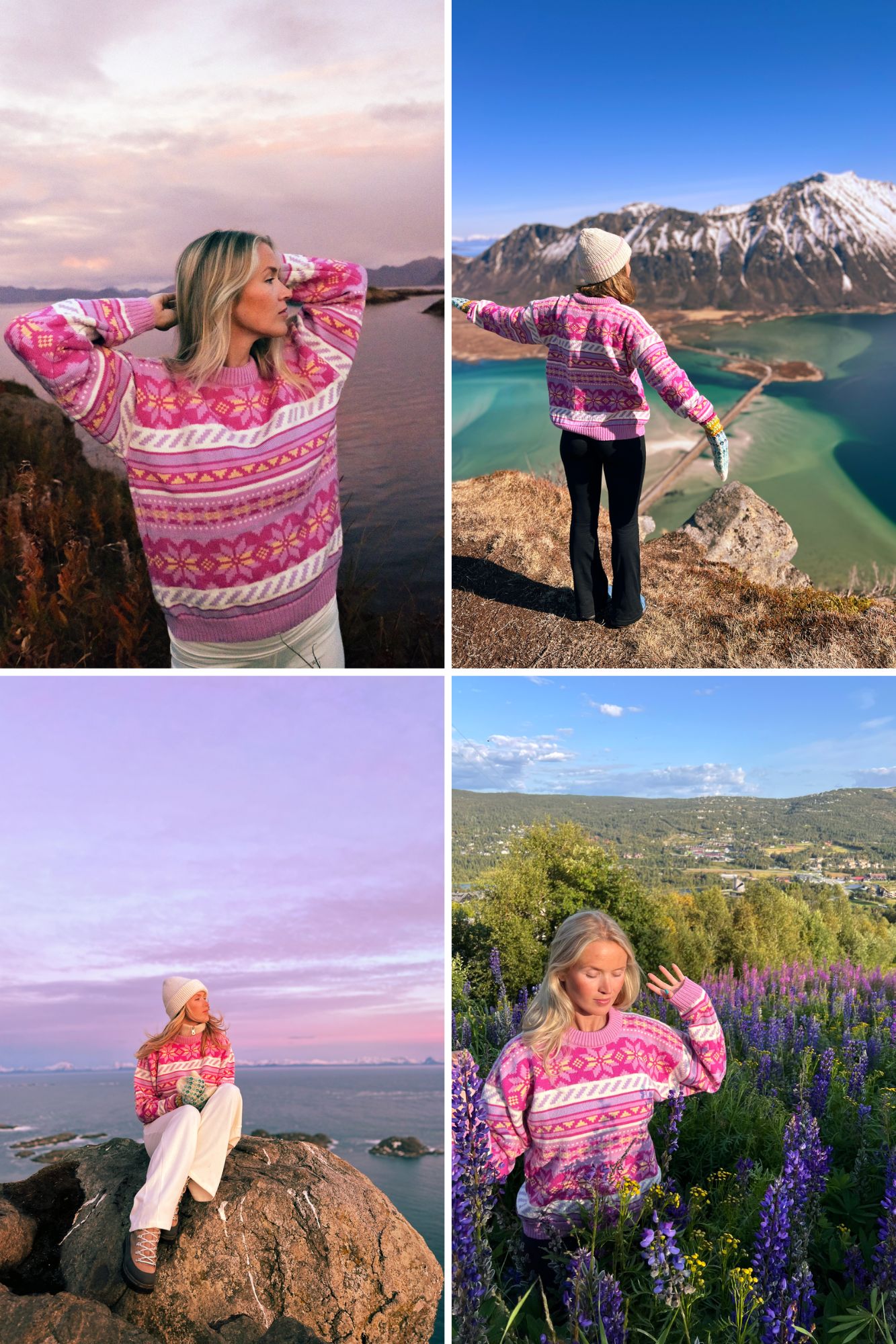 Ingrid genseren  i ulike milj&oslash;er ute i Nord Norge