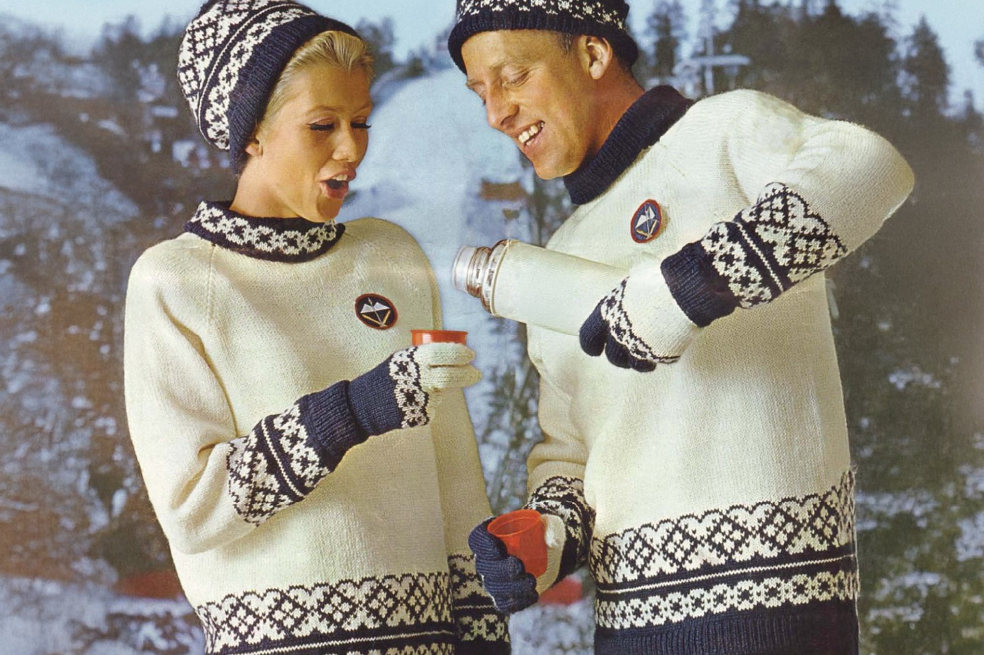 Ski-VM Oslo  1966.Kombinertl&oslash;per Tormod Knudsen til h&oslash;yre. Han vant OL-gull i kombinert i 1964 (Innsbruck) og OL-s&oslash;lv i 1960 (Squaw Valley).