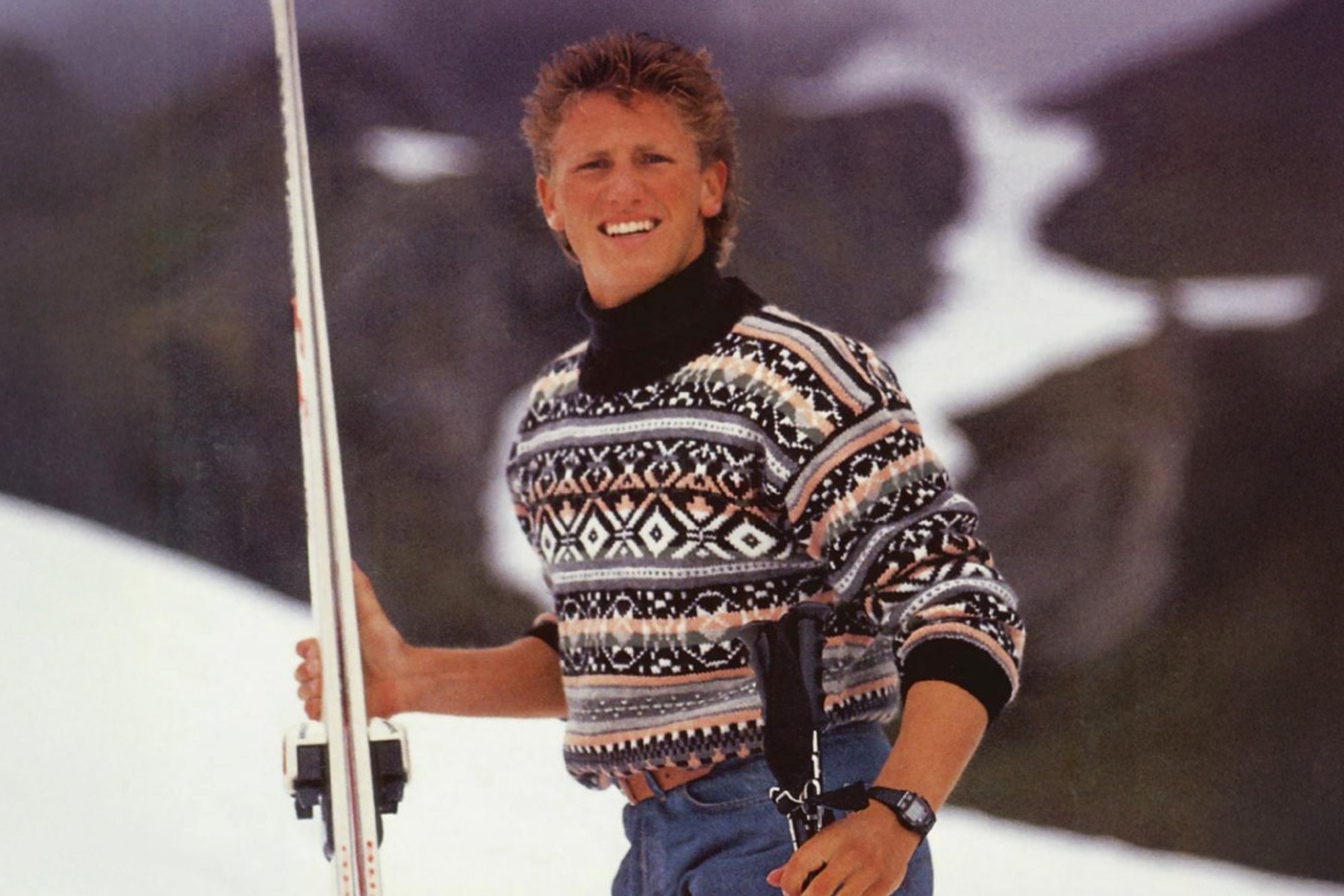 Ski-VM Lahti, Fnland  1989. Bildet: Genseren ble ogs&aring; brukt av norske ut&oslash;vere i alpin-VM i Vail, USA, samme &aring;r. Her representert ved den norske alpinisten Jan Einar Thorsen.