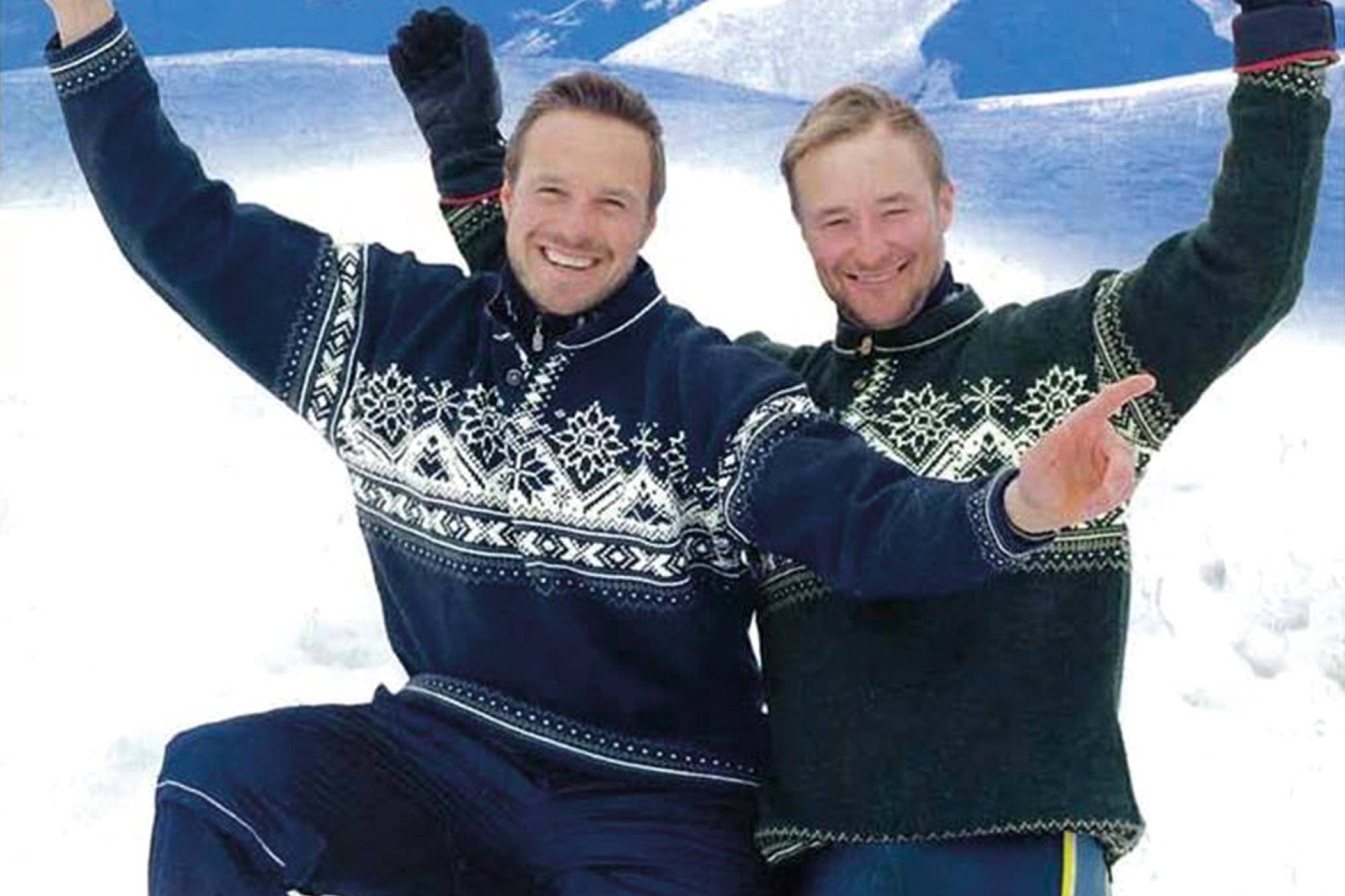 Ski-VM Lahti, Finland  2001. P&aring; bildet ser vi alpinistene Ole Kristian Furuseth og Kjetil Andr&eacute; Aamodt. 