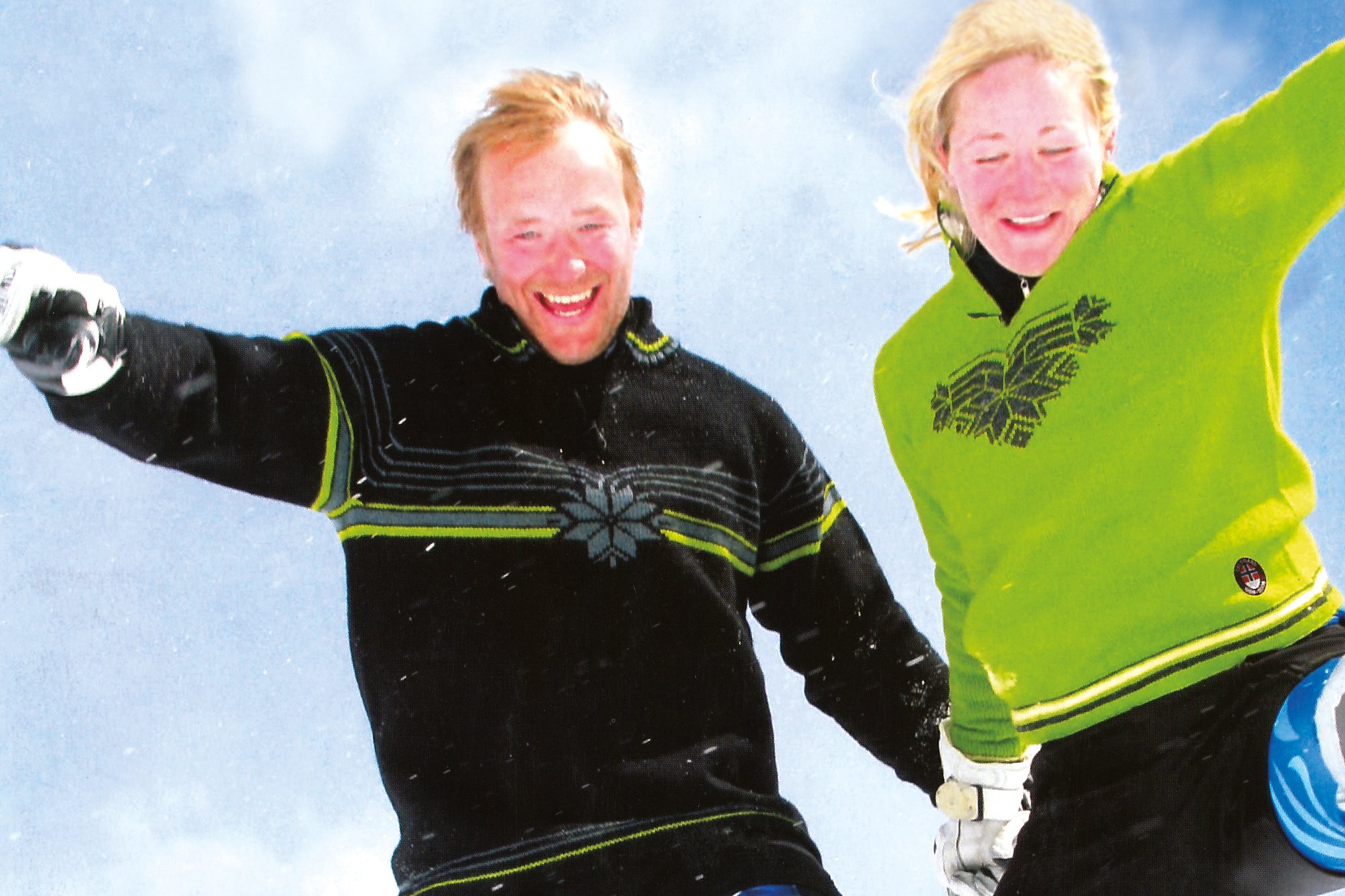 2006  Vinter-OL - Torino, Italia.      P&aring; bildet ser vi alpinistene Kjetil Andr&eacute; Aamodt og Line Viken.